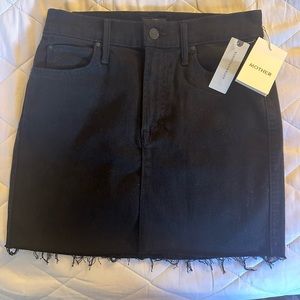 NWT Mother black denim miniskirt—size 27